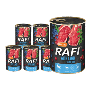 Rafi teraviljavaba koera täissööt lambaliha, mustikate ja jõhvikatega 24 x 400 g