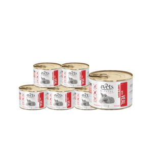 4Vets Natural kassitoit vasikalihaga 6x185 g
