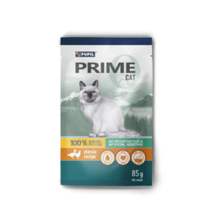 Pupil Prime märgtoit (tükid kastmes) kassile linnuliha ja pardiga 85g