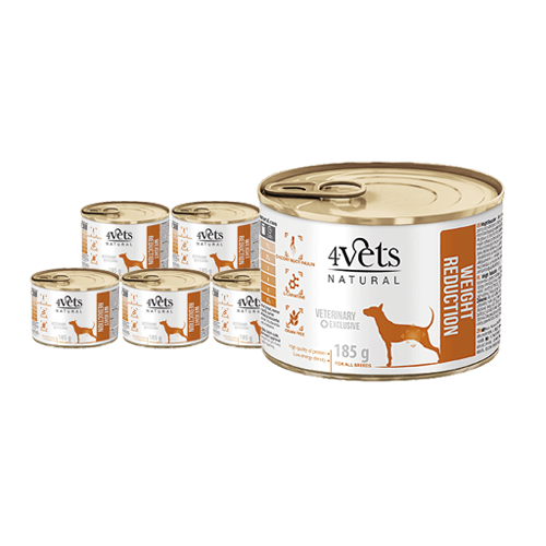 4Vets Natural eritoit koertele kehakaalu vähendamiseks 6x185 g