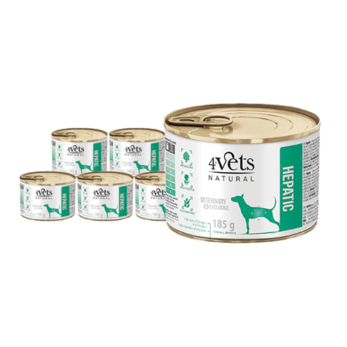 4Vets Natural eritoit koertele maksa toetamiseks 6x185 g