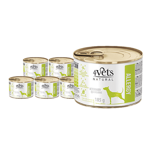 4Vets Natural eritoit koertele allergia korral 6x185 g
