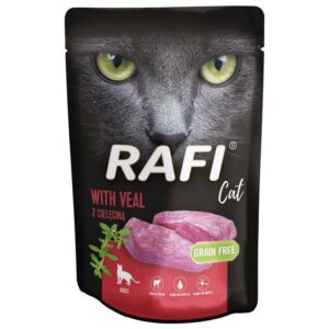 Rafi täisväärtuslik kassi märgtoit vasikalihaga 100 g