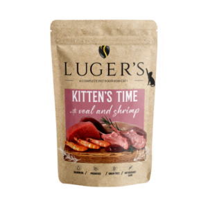 Lugers märgtoit kassipojale vasikaliha ja krevettidega 85 g