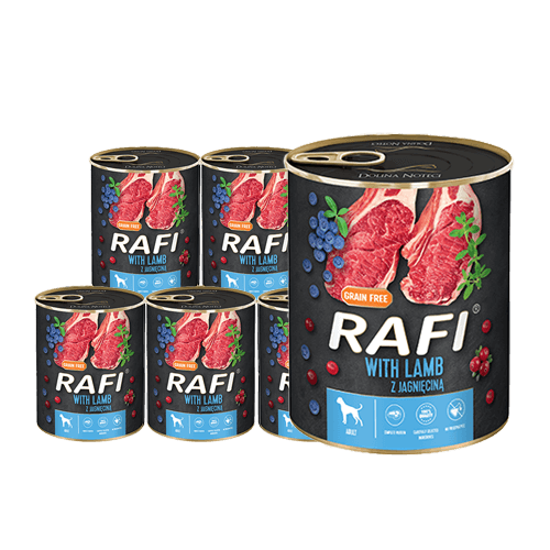 Rafi teraviljavaba koera täissööt lambaliha, mustikate ja jõhvikatega  12 x 800 g