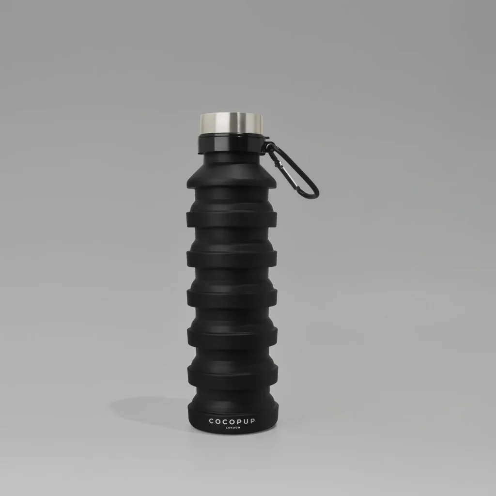 Cocopup volditav veepudel 500 ml (must)