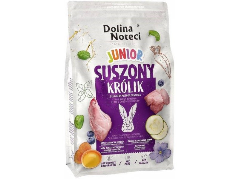 Dolina Noteci Premium Junior kutsika õhkkuivatatud toit küülikulihaga 4 kg