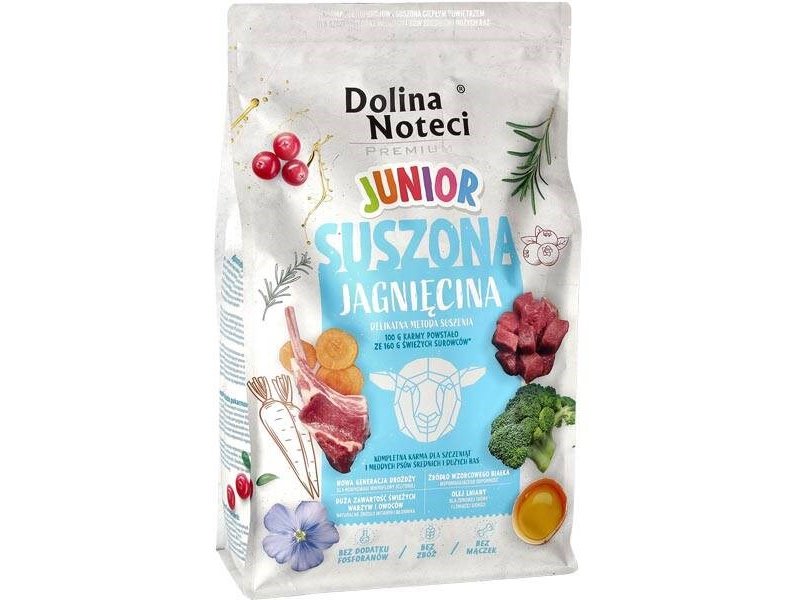 Dolina Noteci Premium Junior kutsika õhkkuivatatud toit lambalihaga 4 kg