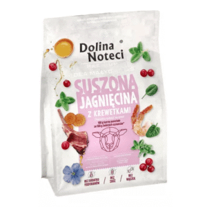 Dolina Noteci Premium õhkkuivatatud koeratoit väikesele koerale lamba ja krevetiga 3 kg