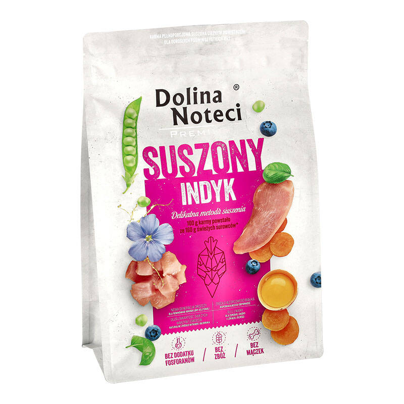 Dolina Noteci Premium õhkkuivatatud koeratoit kalkunilihaga 3 kg