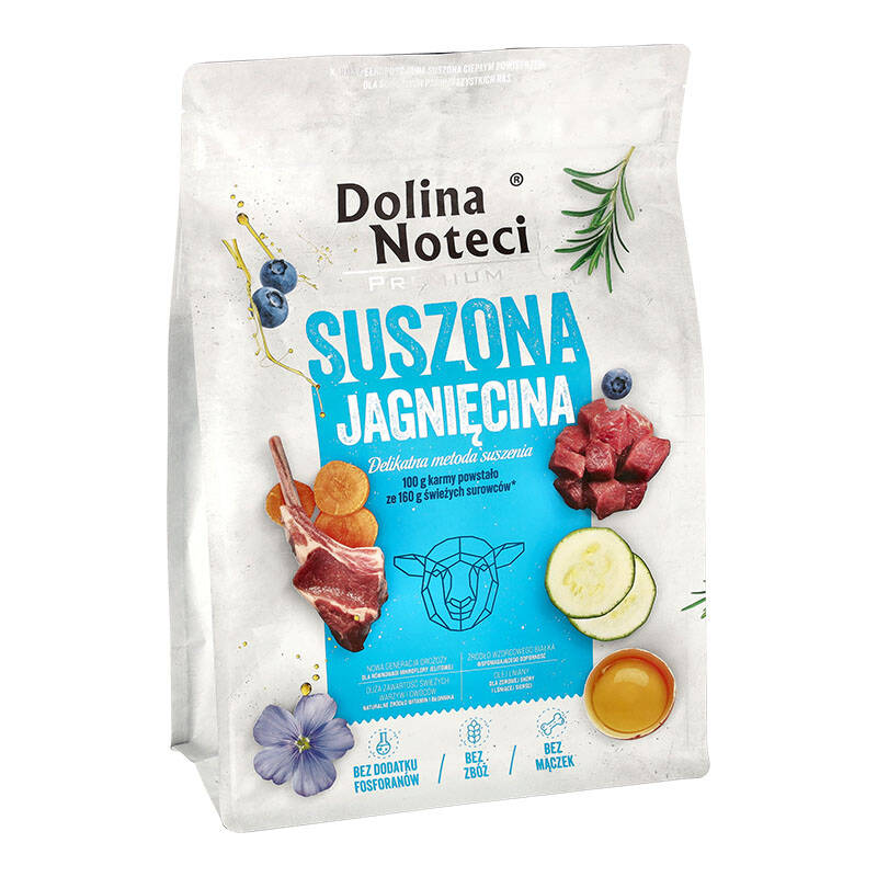 Dolina Noteci Premium õhkkuivatatud koeratoit lambalihaga 3 kg