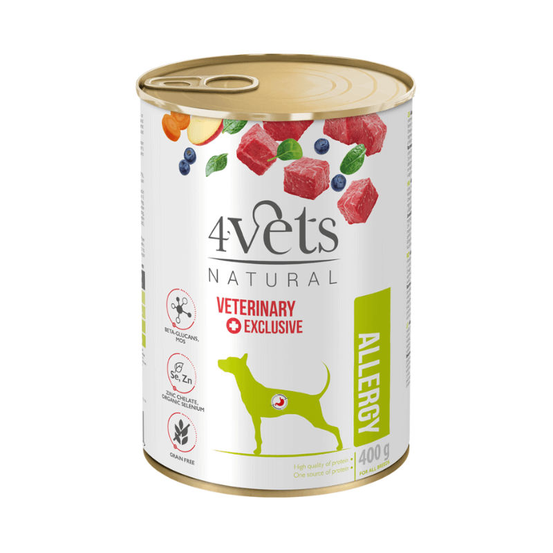 4Vets Natural eritoit koertele allergia korral 400 g