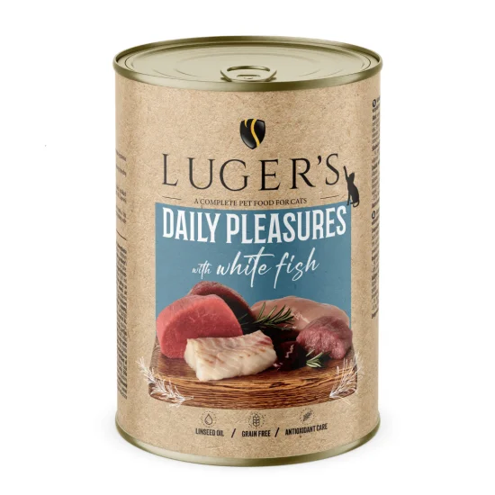 Lugers täisväärtuslik märgtoit kassile valge kalaga  400 g