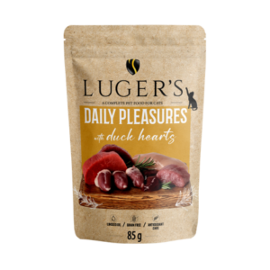 Lugers täisväärtuslik märgtoit kassile pardisüdametega 85 g