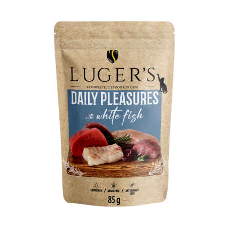Lugers täisväärtuslik märgtoit kassile valge kalaga  85 g