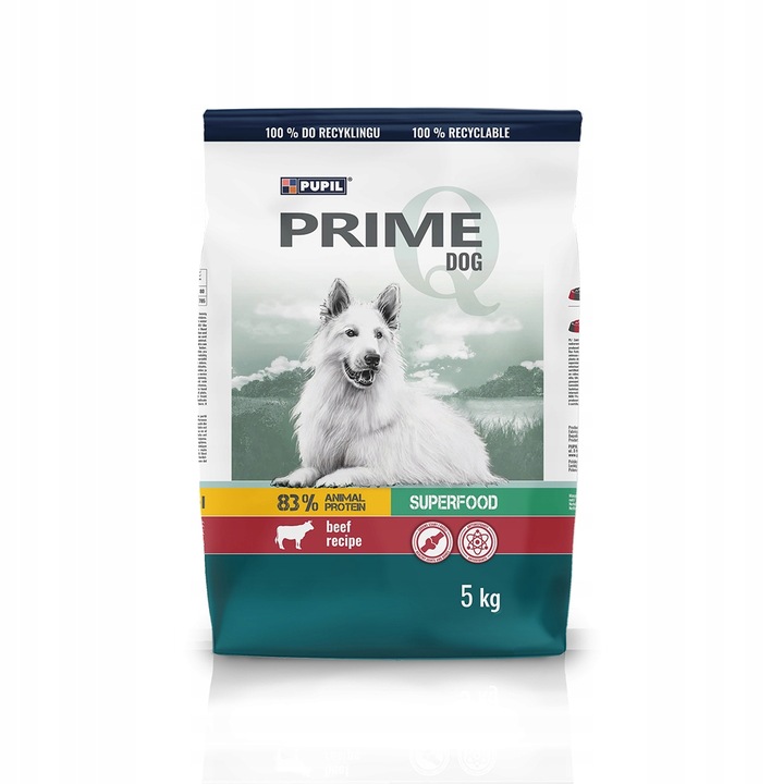 Pupil Prime täissööt koertele loomaliha ja köögiviljadega 5 kg