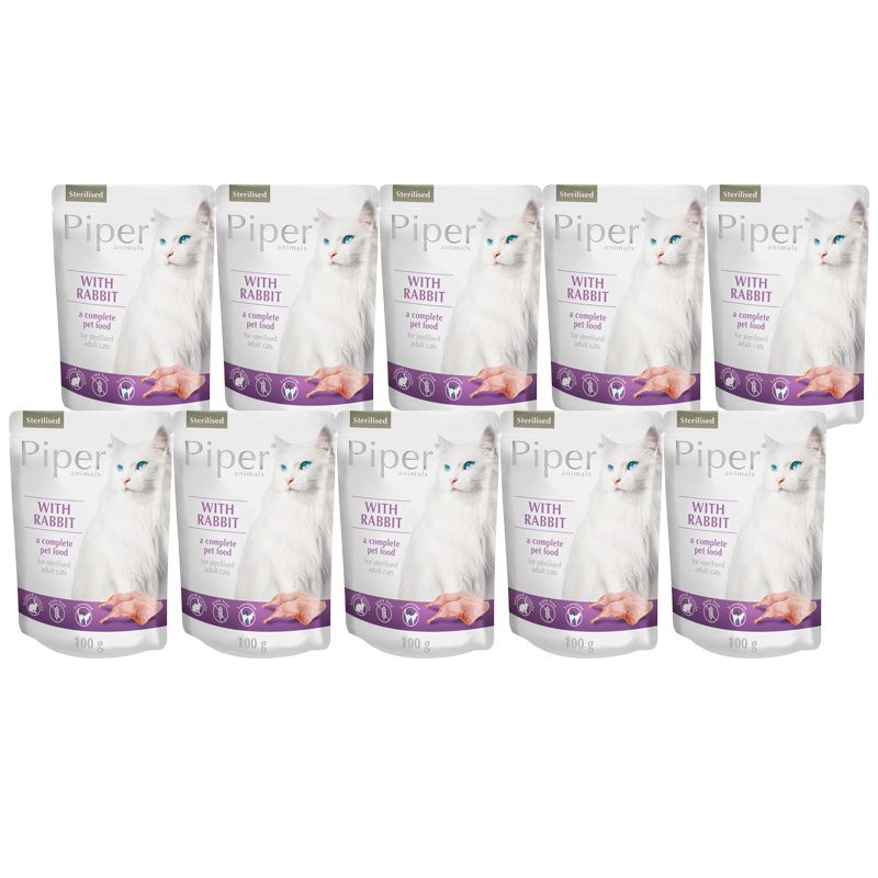 Piper kassikonserv küülikuga steriliseeritud kassidele 10 x 100 g