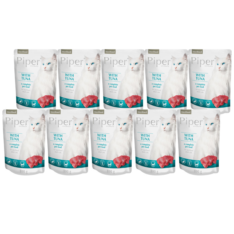 Piper kassikonserv tuunikalaga steriliseeritud kassidele 10 x 100 g