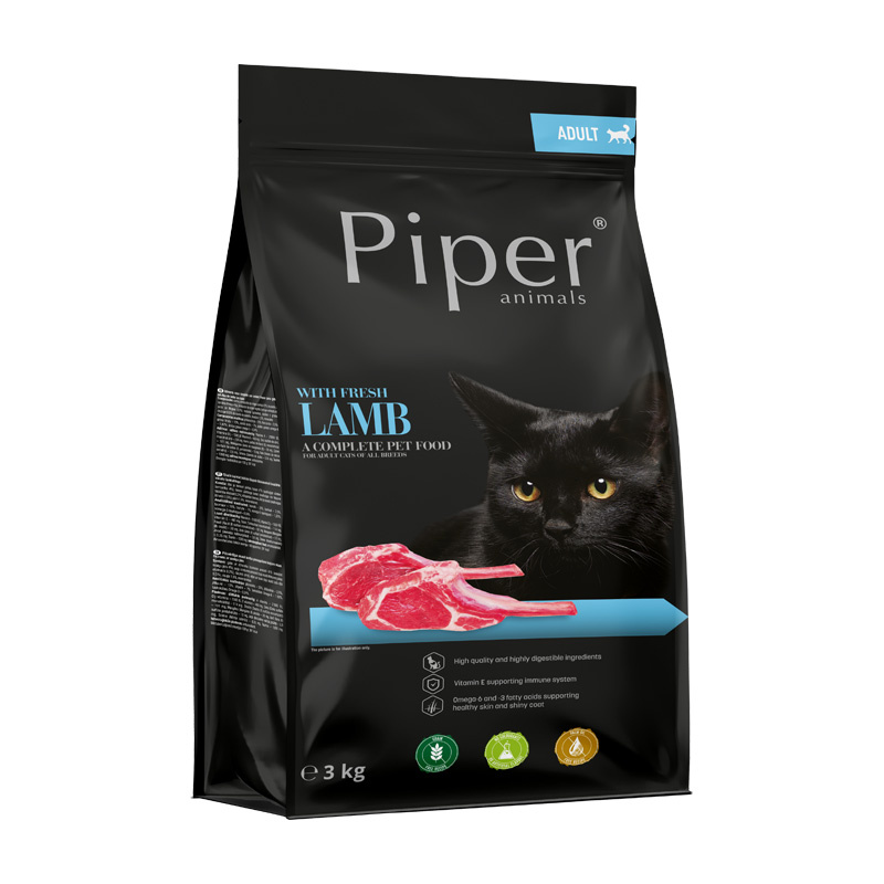 Piper täissööt lambalihaga täiskasvanud kassidele 3 kg