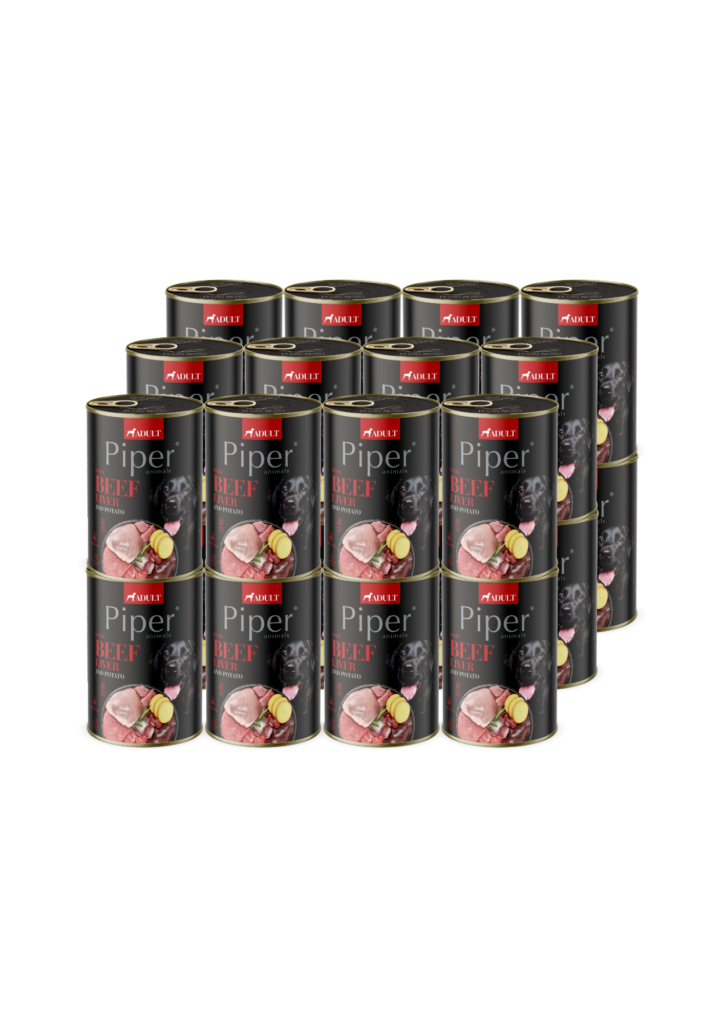 Piper koera täissööt veisemaksa ja kartuliga 24 x 400 g