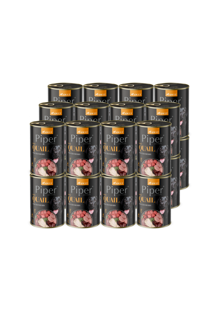 Piper koera täissööt vutiliha ja jõhvikatega 24 x 400 g