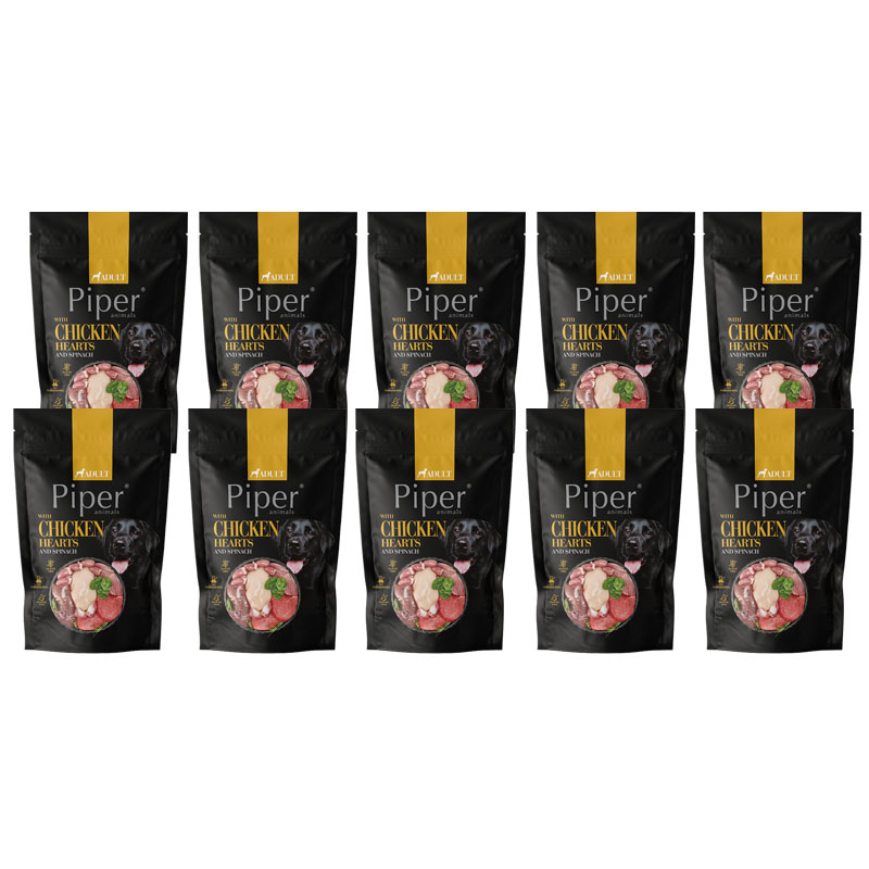 Piper koerakonserv kanasüdamete ja spinatiga 10x500 g