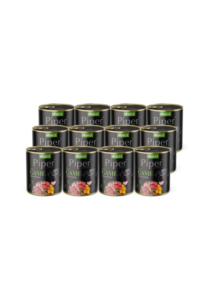 Piper koera täissööt ulukiliha ja kõrvitsaga 12x800 g