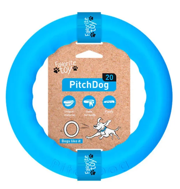 PitchDog treeningrõngas sinine keskmisele koerale 20