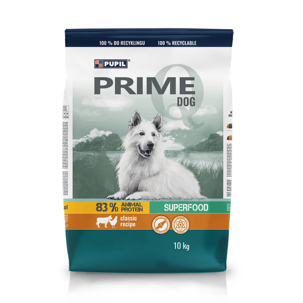 Pupil Prime täissööt koertele linnu- ja loomalihaga 10 kg