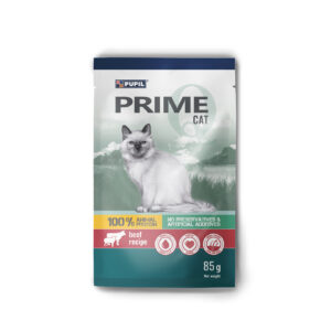 Pupil Prime märgtoit (tükid kastmes) kassile veise- ja lambalihaga 85 g