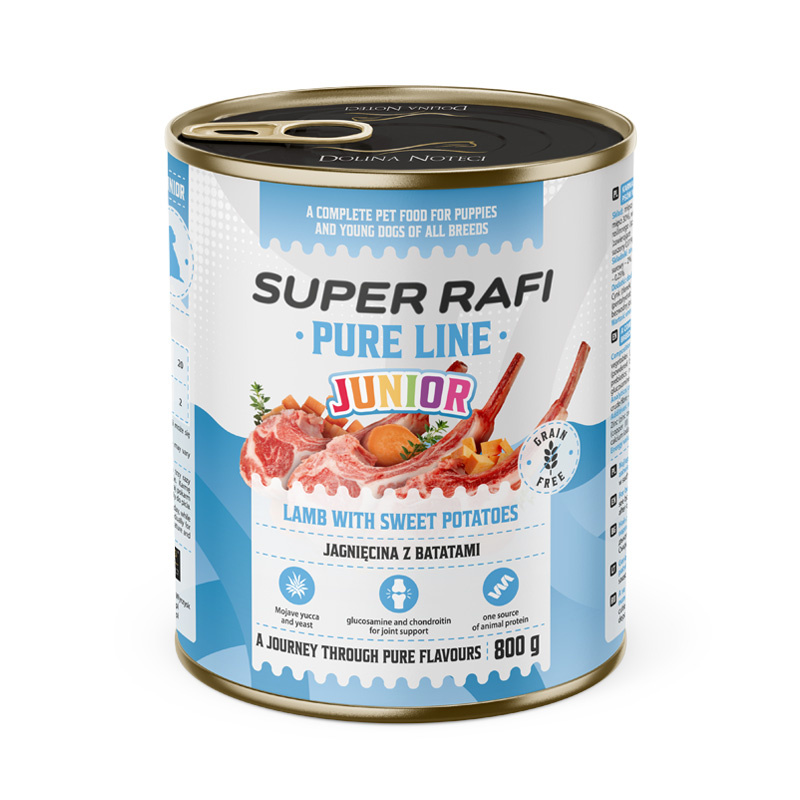 Super Rafi Pure monoproteiiniga täissööt kutsikatele lambaliha ja bataadiga 800 g