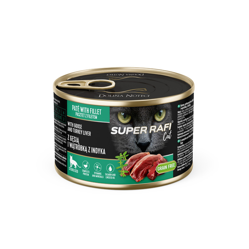 Rafi täisväärtuslik märgtoit kassile hane ja kalkuni maksaga185 g