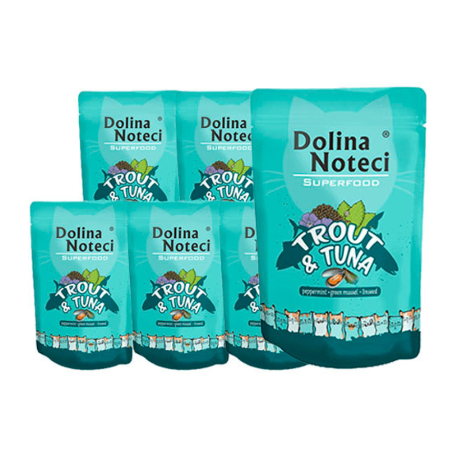 Dolina Noteci Superfood märgtoit kassile forelli ja tuunikalaga 10 x 85 g