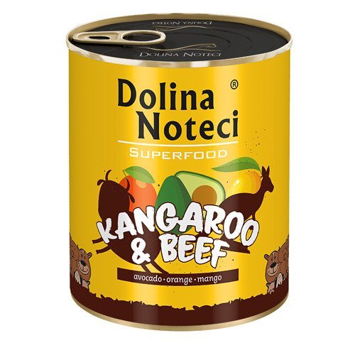 Dolina Noteci Superfood teraviljavaba märgtoit koerale känguru- ja veiselihaga 800 g