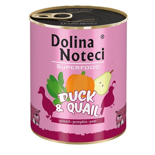 Dolina Noteci Superfood teraviljavaba märgtoit koerale pardi- ja vutilihaga 800 g