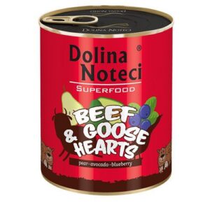 Dolina Noteci Superfood teraviljavaba märgtoit koerale veiseliha ja hanesüdametega 800 g