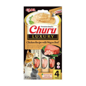 Churu Luxury maius kassile kana ja Wagyu veisega 4x14 g
