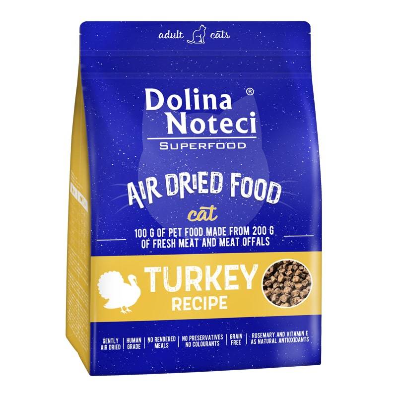 Dolina Noteci Superfood õhkkuivatatud kuivtoit kassile kalkunilihaga 1 kg