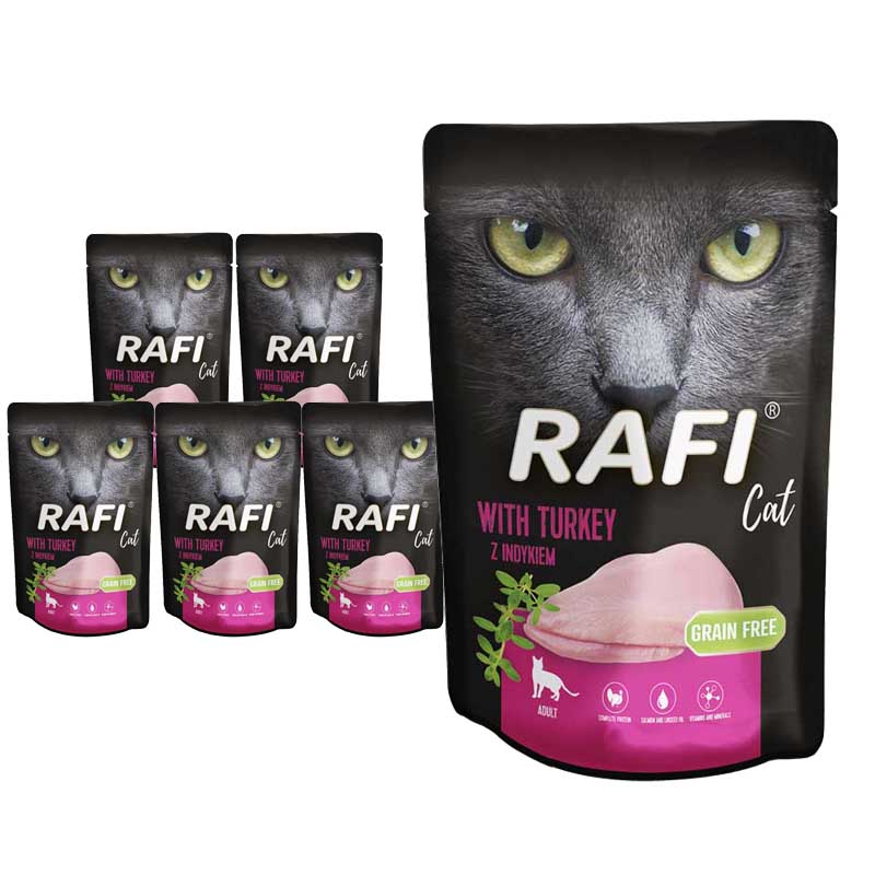 Rafi täisväärtuslik kassi märgtoit kalkunilihaga 10 x 100 g