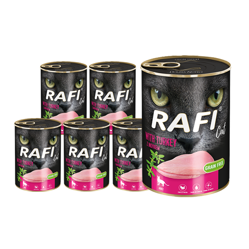 Rafi täisväärtuslik kassi märgtoit kalkunilihaga 12 x 400 g