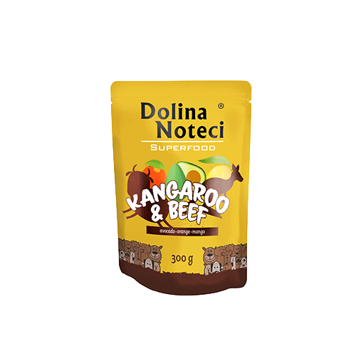 Dolina Noteci Superfood märgtoit koerale teraviljavaba supertoit känguru- ja veiselihaga 300 g
