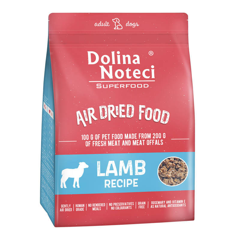 Dolina Noteci Superfood õhkkuivatatud kuivtoit koerale lambalihaga 1 kg