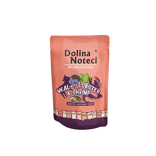 Dolina Noteci Superfood märgtoit kassile homaari, krevettide ja vasikalihaga 85 g