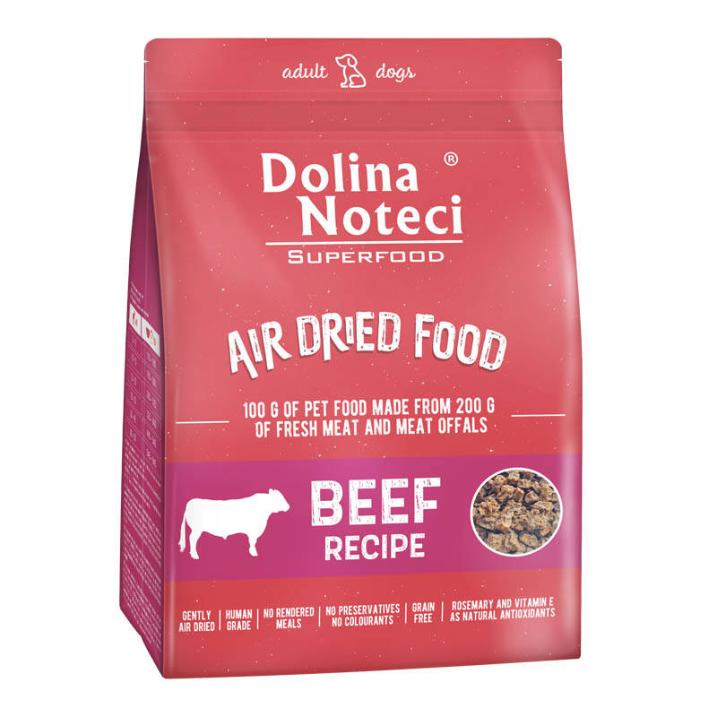 Dolina Noteci Superfood õhkkuivatatud kuivtoit koerale veiselihaga 1 kg