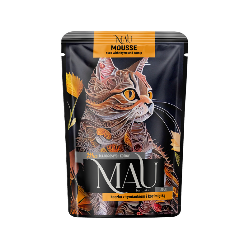 MAU Mousse õhuline pasteet kassidele pardi, tüümiani ja kassimündiga 85 g