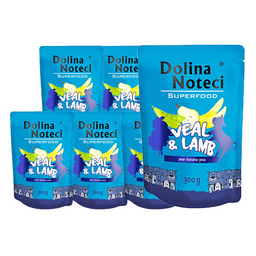 Dolina Noteci Superfood märgtoit koerale vasika- ja tallelihaga 10 x 300 g