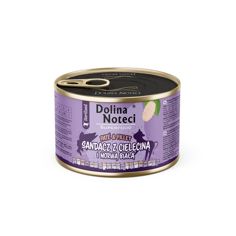 Dolina Noteci Superfood märgtoit kassile kohafilee, vasikaliha ja mooruspuu marjadega 185g