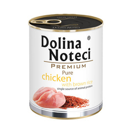 Dolina Noteci Premium Pure täistoit kana ja pruuni riisiga täiskasvanud koertele 800 g