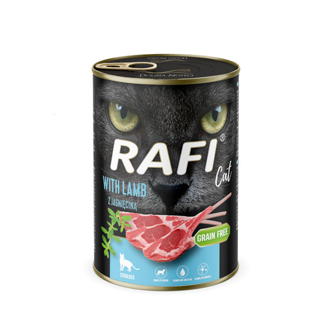 Rafi täisväärtuslik märgtoit lambalihaga steriliseeritud kassile 400 g