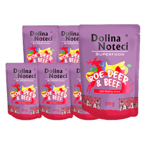 Dolina Noteci Superfood märgtoit koerale metskitse- ja veiselihaga 10 x 300 g